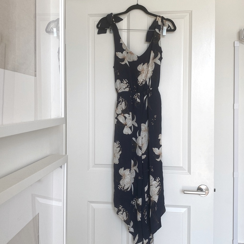 Navy Floral Jumpsuit